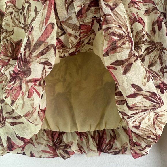 Kourt Blouse Womens Size Small Boho Floral Button Brunch Travel Beachy Tropical - Picture 7 of 12